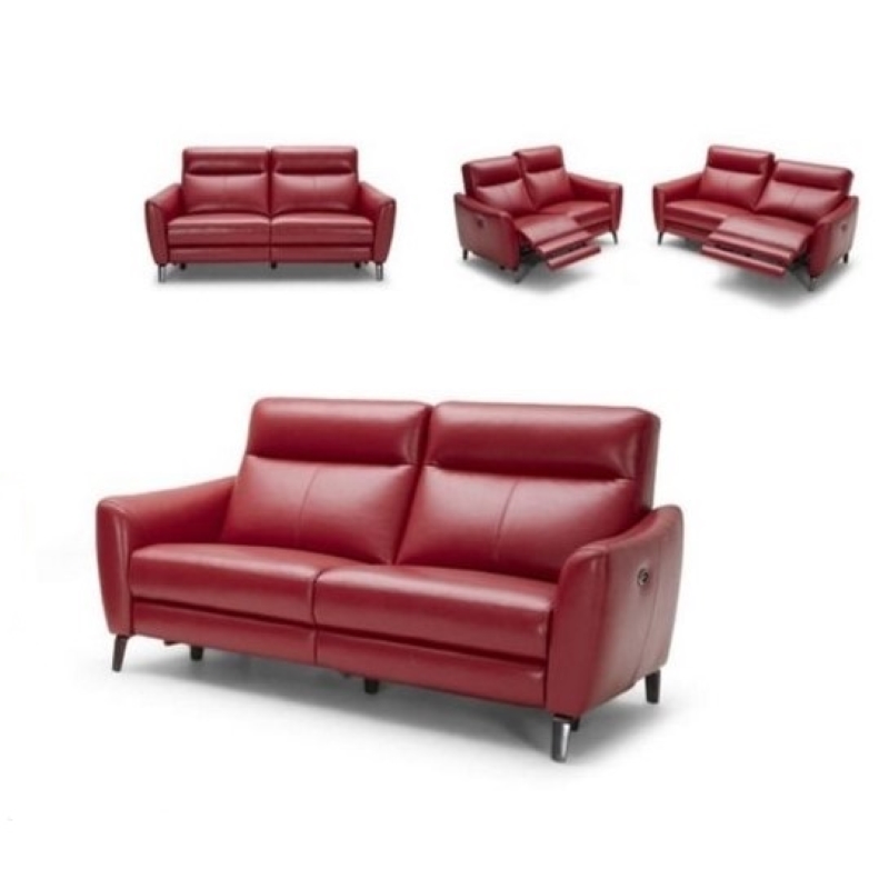 Milan Ii Power Recliner Leather Sofa, Power Recliner Leather Sofa